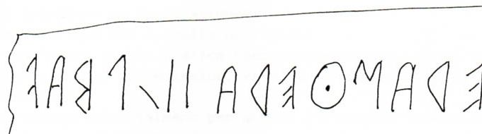 Foto 5 Riproduzione epigrafe del frammento